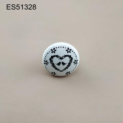 ceremics  Furniture and Cabinet Knob  ES51328 heart
