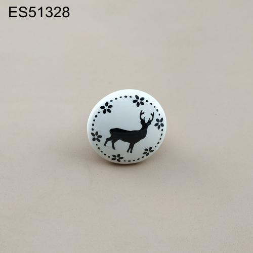 ceremics  Furniture and Cabinet Knob  ES51328 deer
